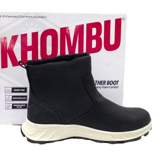 Khombu Women's Insulated Winter Snow All Weather Boots Side Zip Rubber Sole - Picture 1 of 7